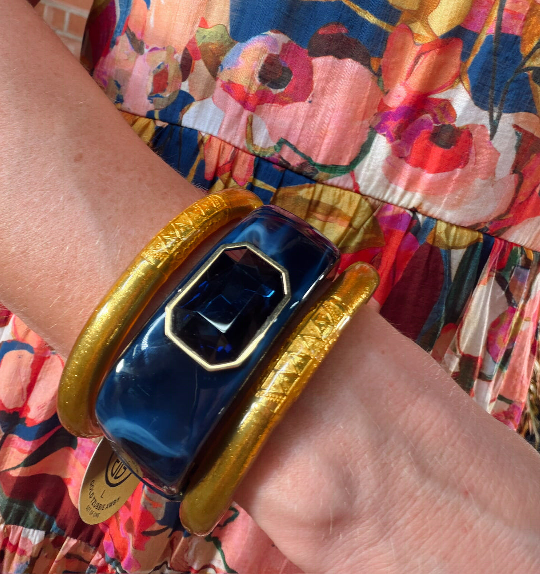 Gemma Cuff Bracelet - Navy