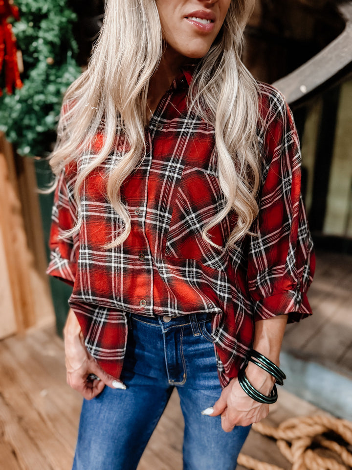 So Plaid You're Mine Top