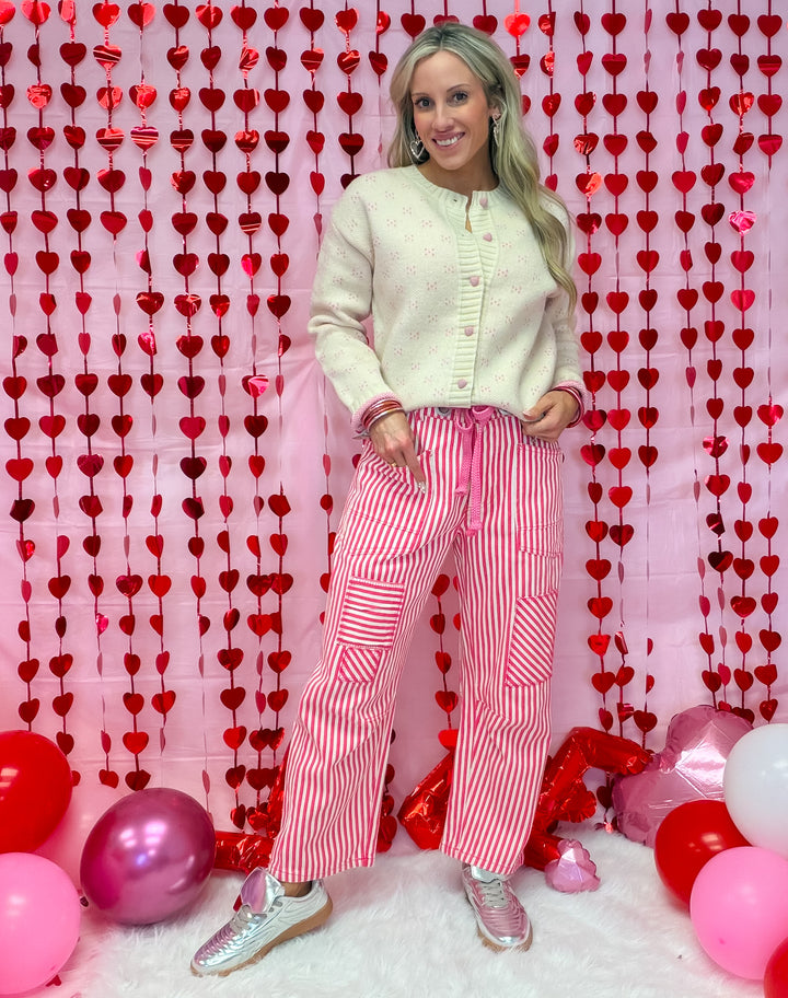 Blushing Twill Barrel Pants