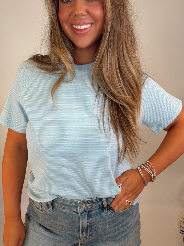 Soft Sky Waffle Tee