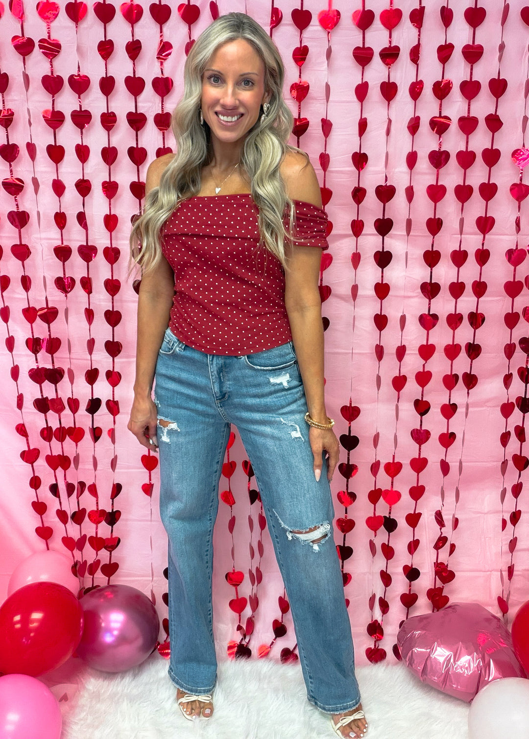 Cherry Crush Polka Dot Top