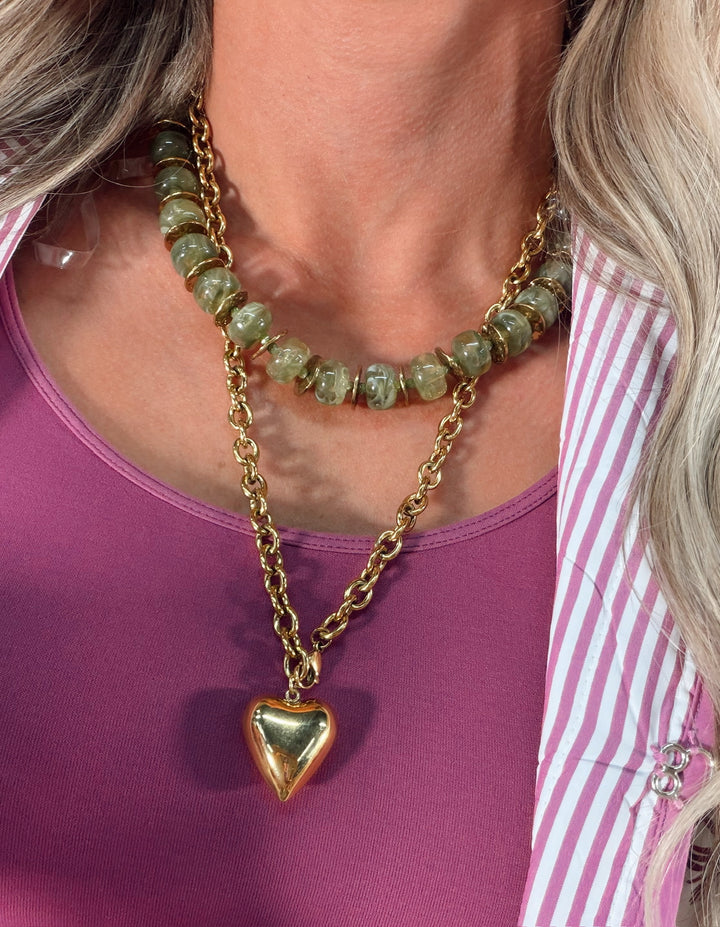 Chansutt Pearl XL Heart Necklace