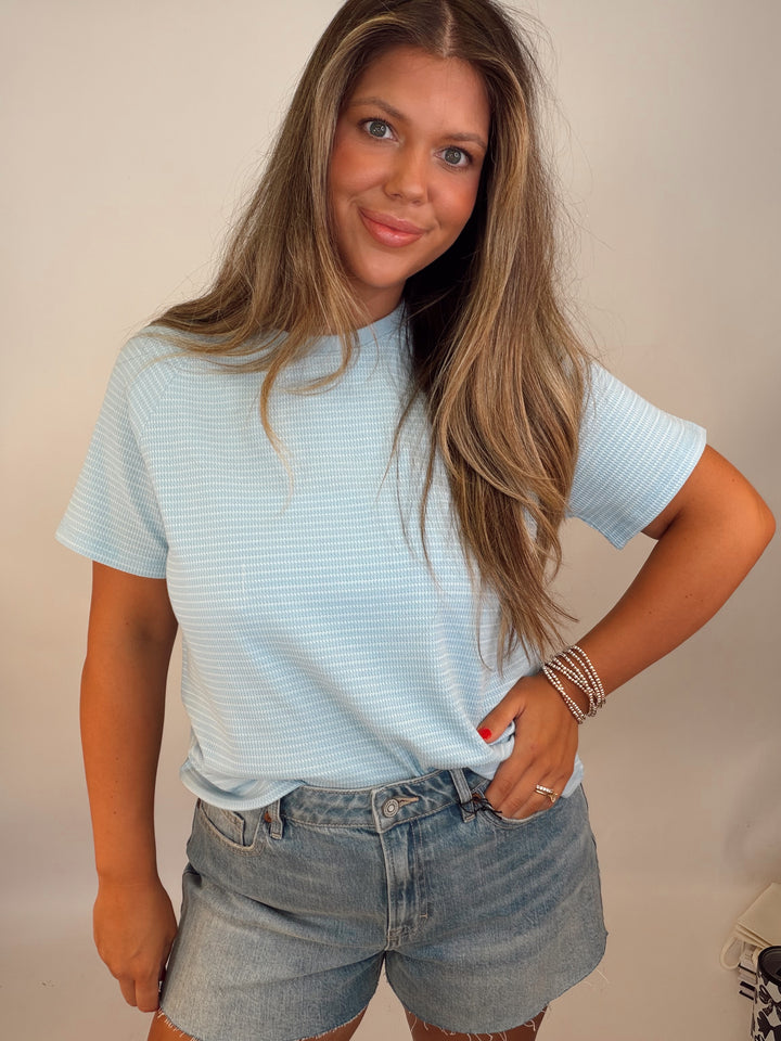 Soft Sky Waffle Tee