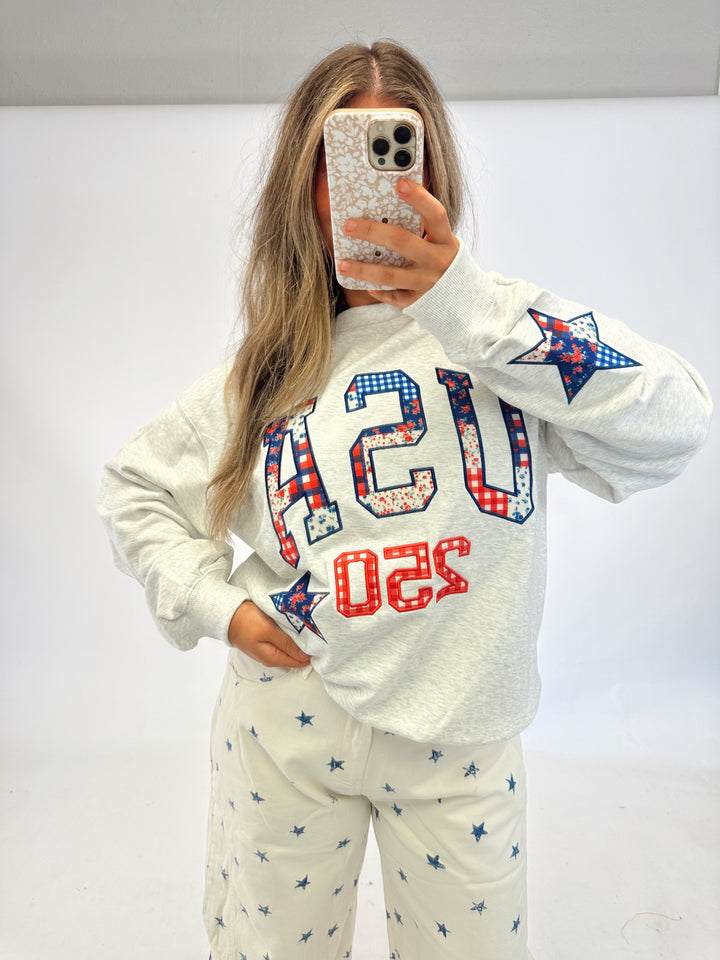 The Patchwork Patriot Pullover