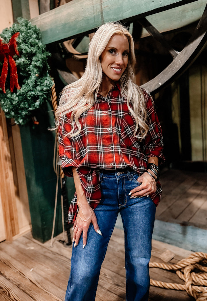 So Plaid You're Mine Top