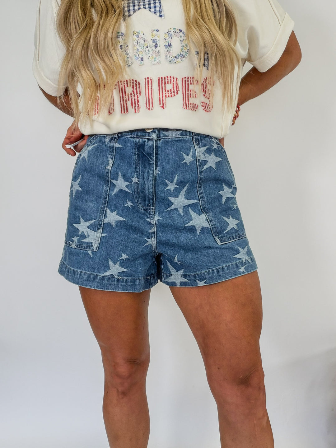 Star Spangled Denim Shorts
