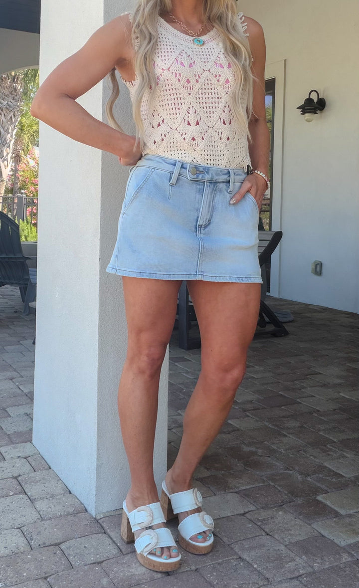 Downtown Denim Skort