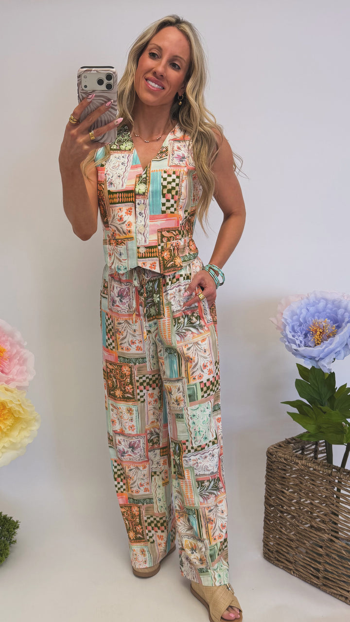 Via Del Corso Printed Pants