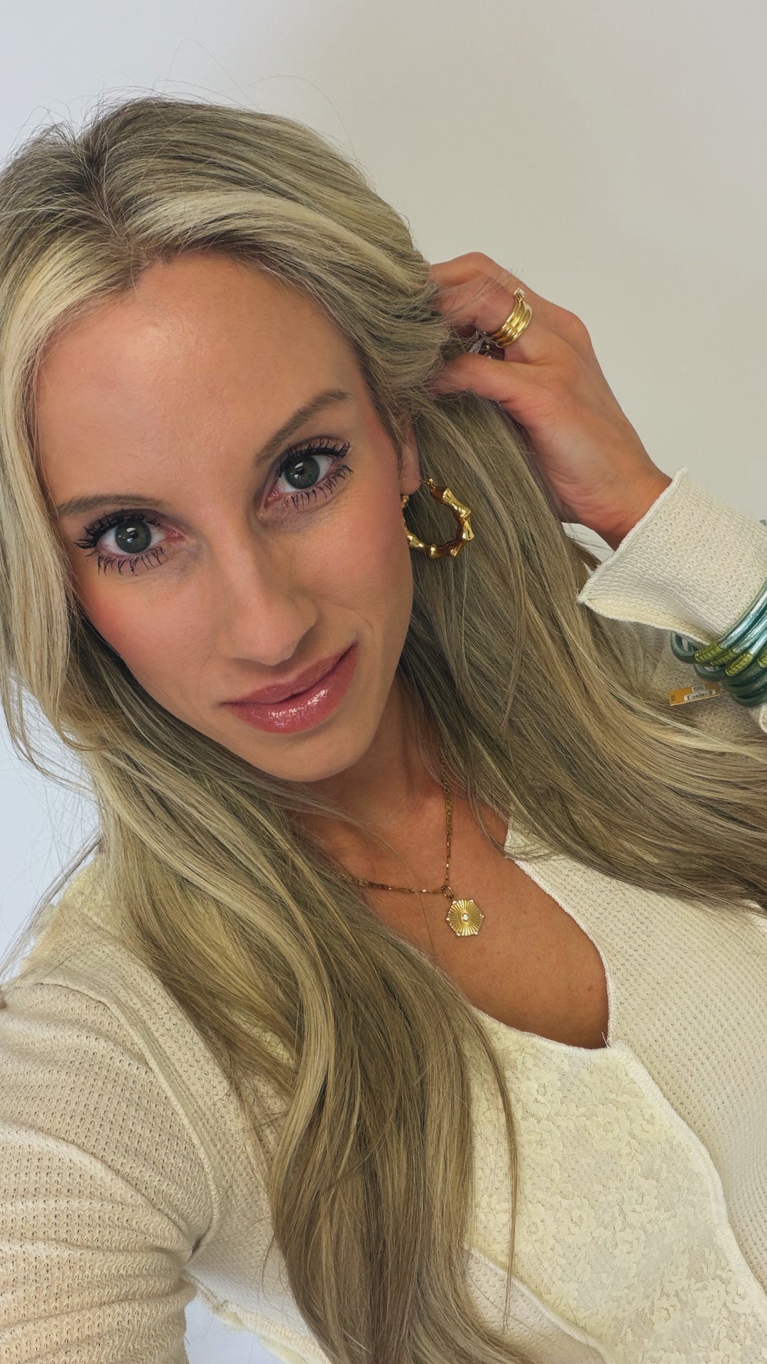 The Luxe Bamboo Hoop Earrings