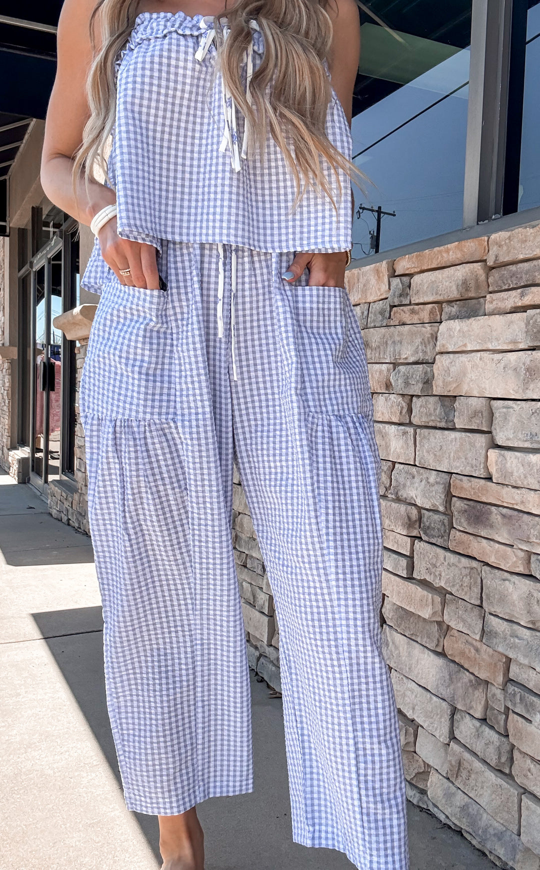 Sunday Picnic Gingham Two Piece Set