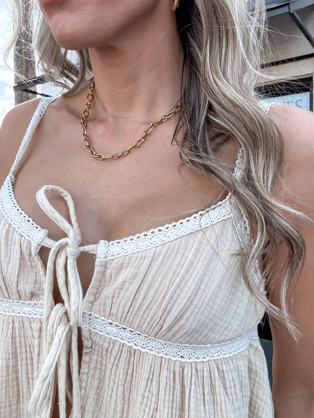 Allocate Love Front Tie Top