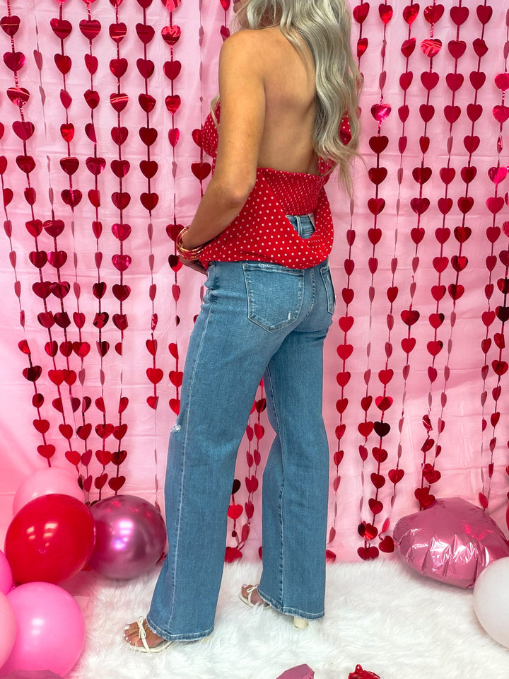 Tracie Distressed Straight Leg