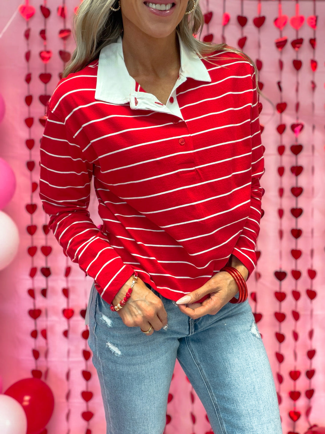 Long Shot Stripe Cotton Polo Shirt