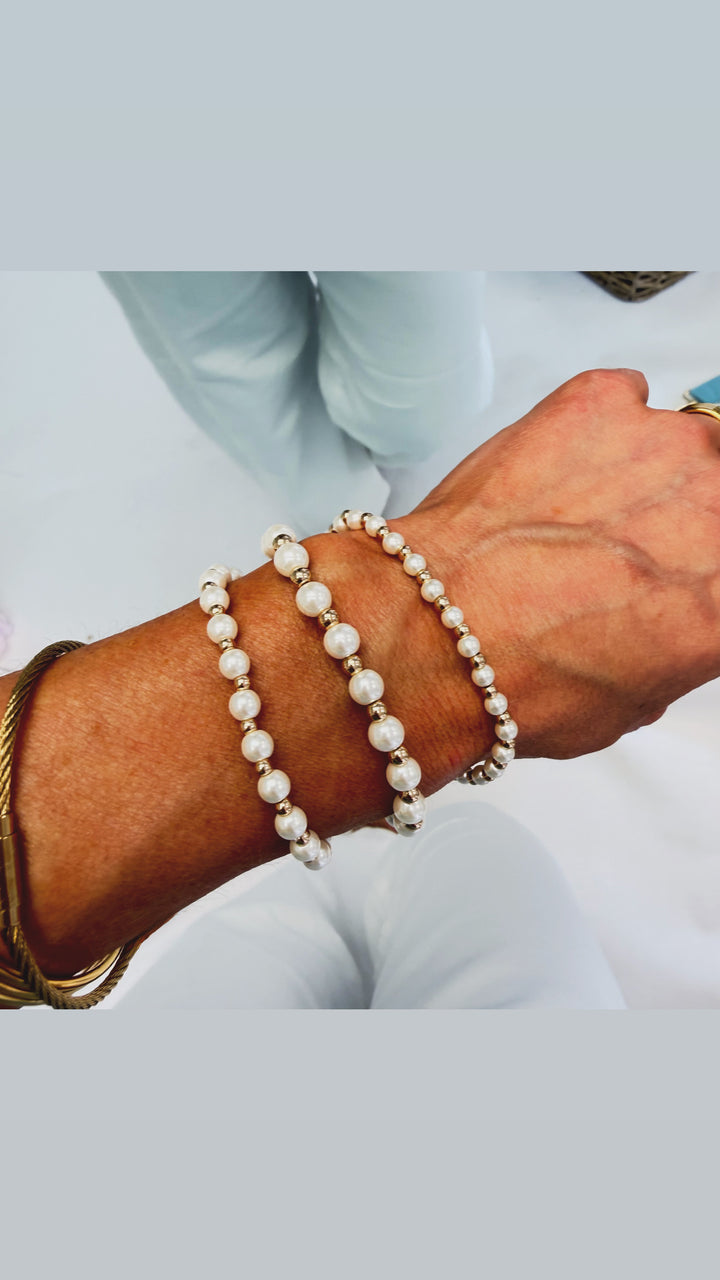 Annalise Pearl Beaded Stretch Bracelet