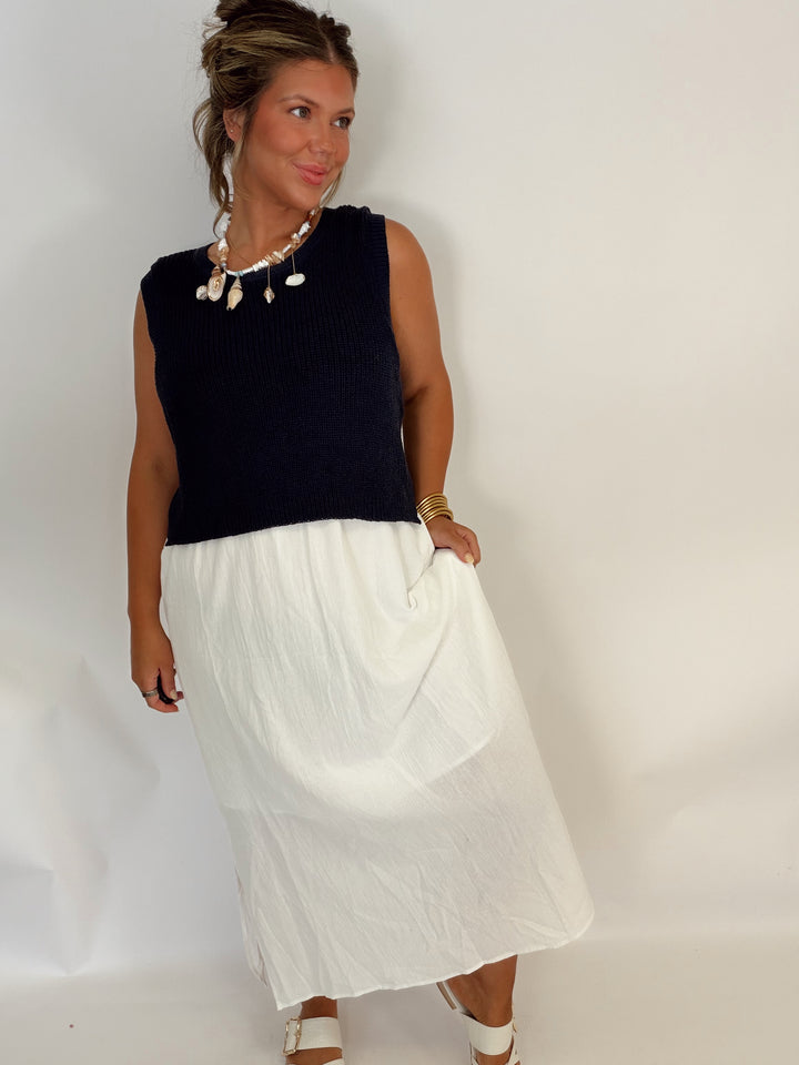 Layered Ease Midi Dress