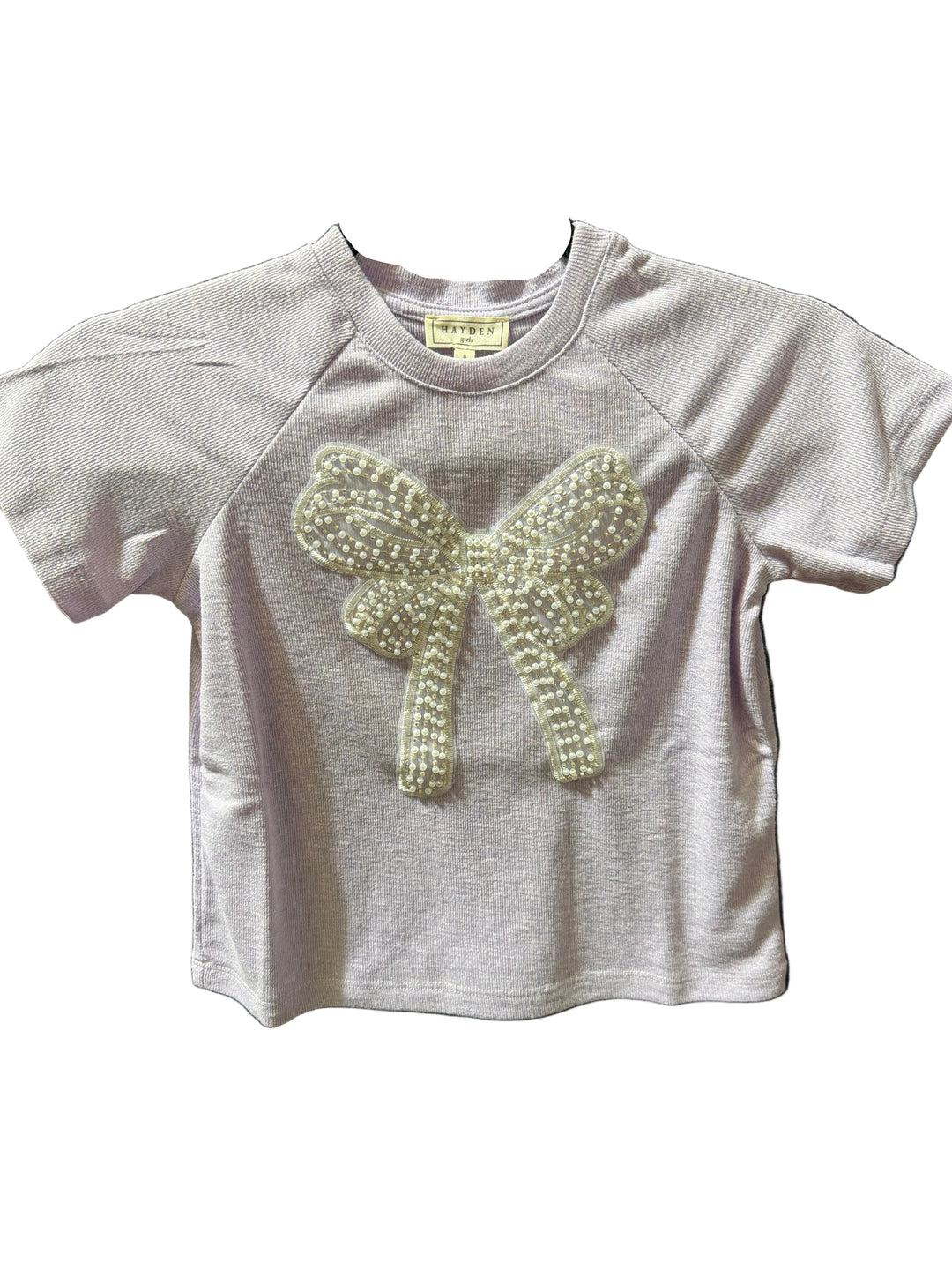 Lilac Grace Pearl Bow Top