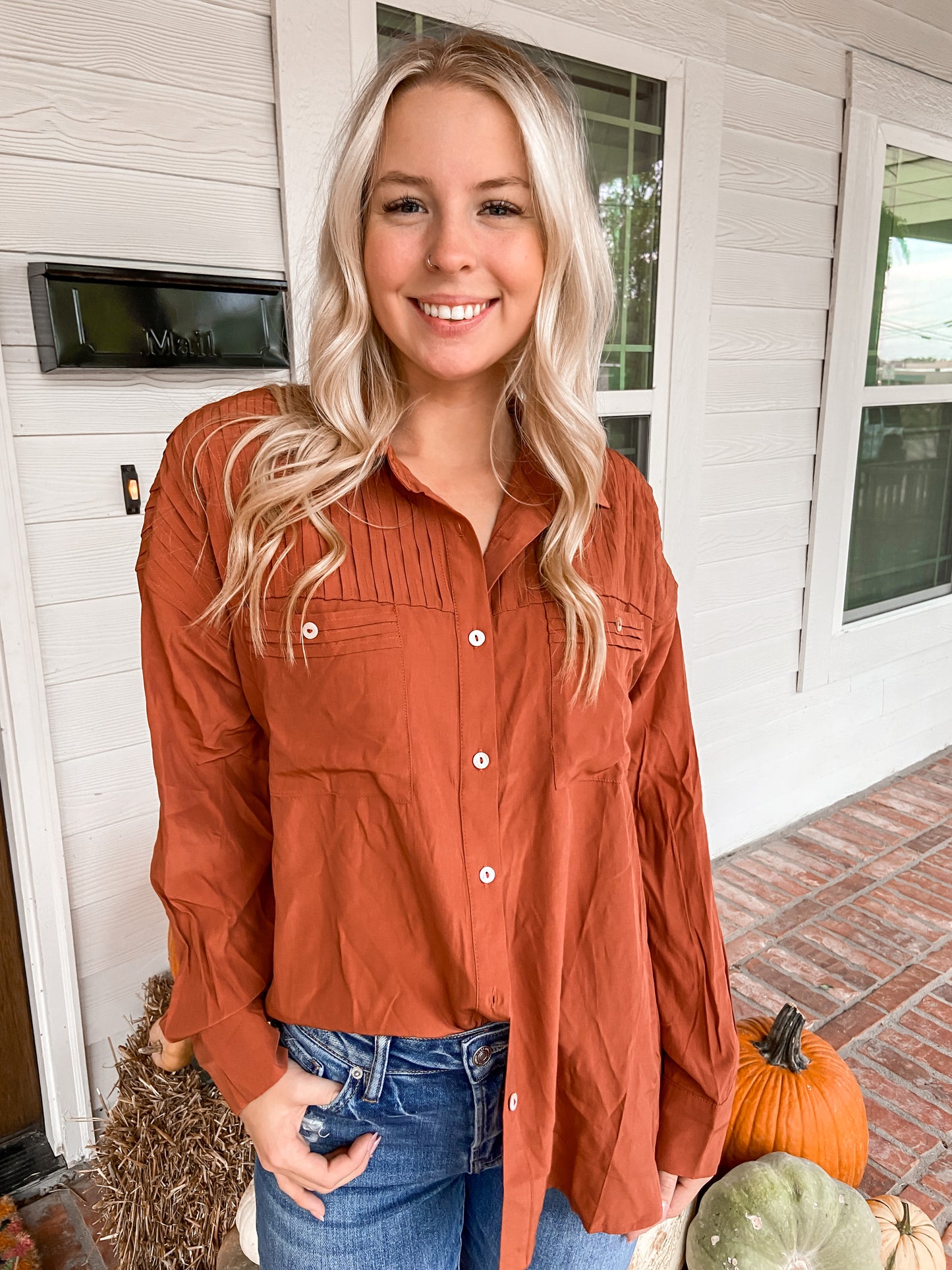 Taste of Fall Button Down Top