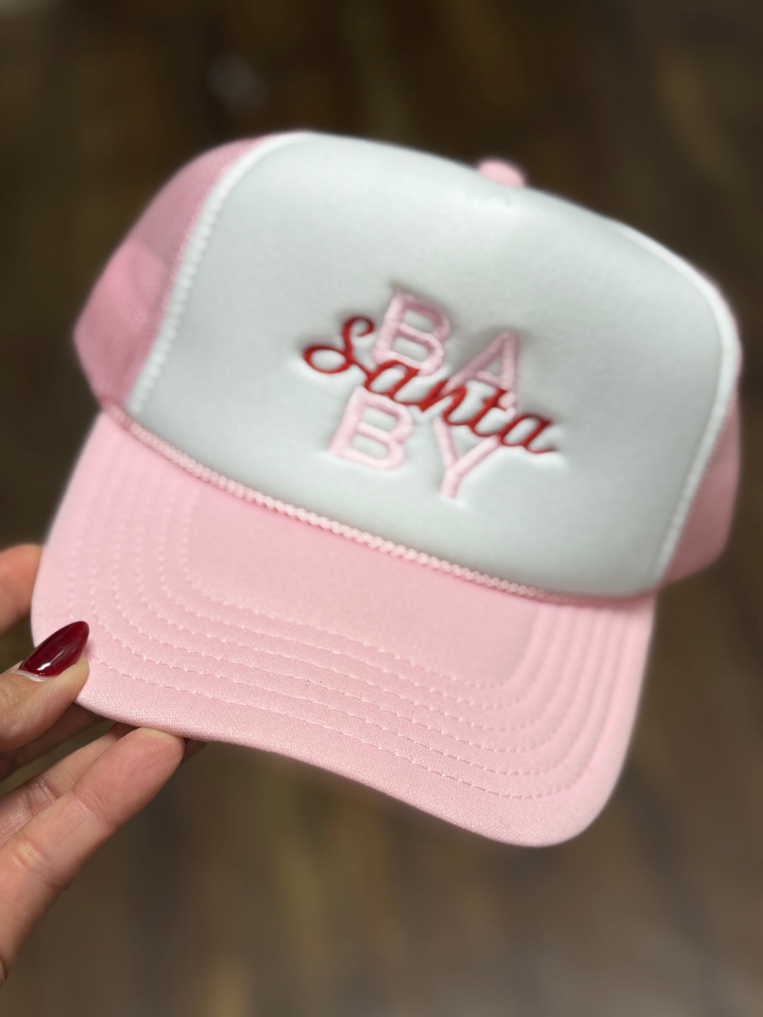 Santa Baby Pink Trucker Hat