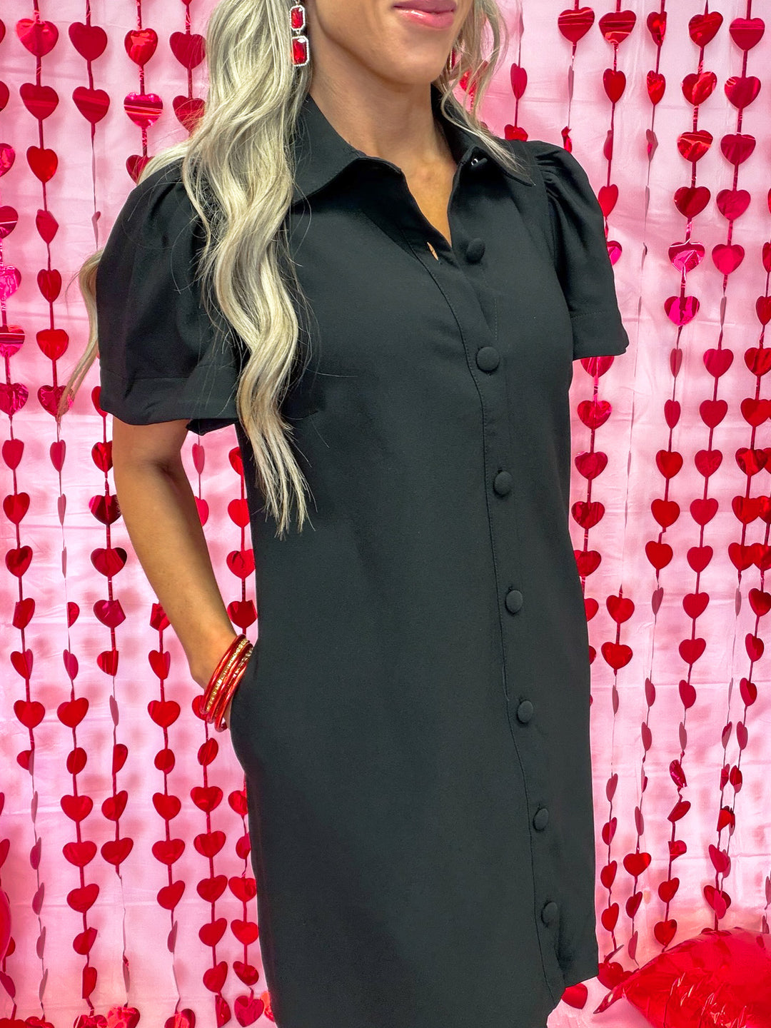 The Midnight Button-Up Babydoll Dress