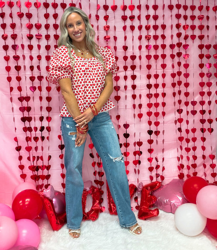 Be Mine Square-neck Blouse