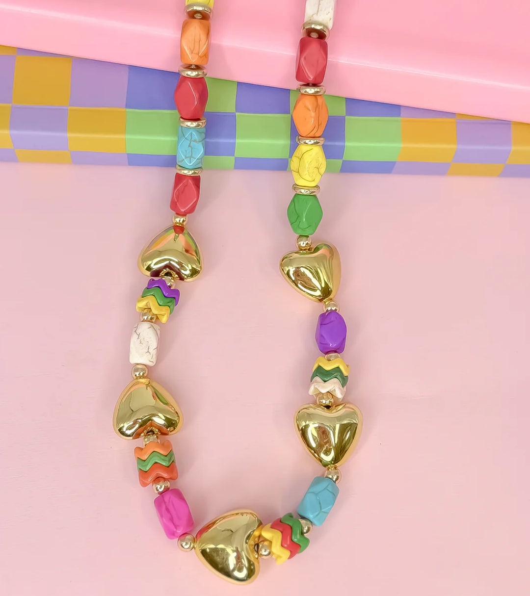 Heart Pop Gold Necklace