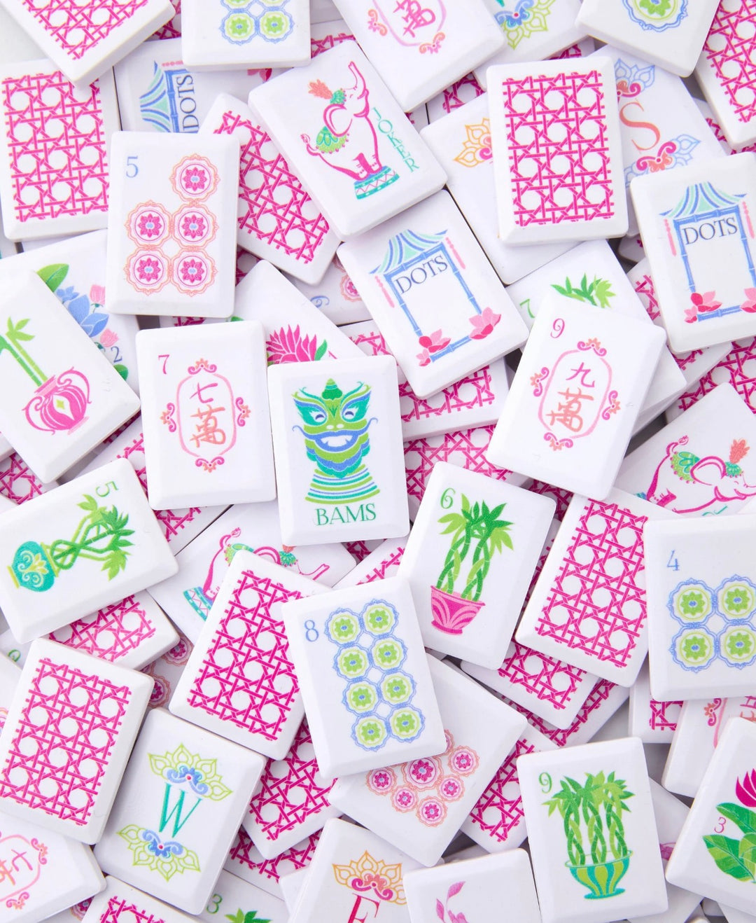 Poppy Debutante Mahjong Tile Set