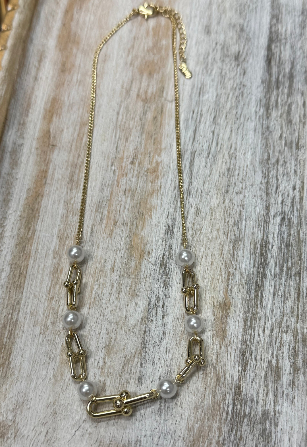 Treasure Jewels Pearl Link Necklace