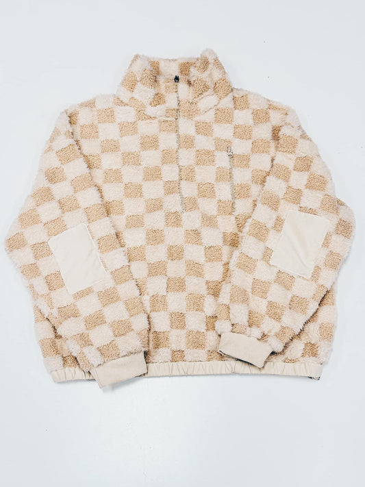 No Worries Checkered Pullover