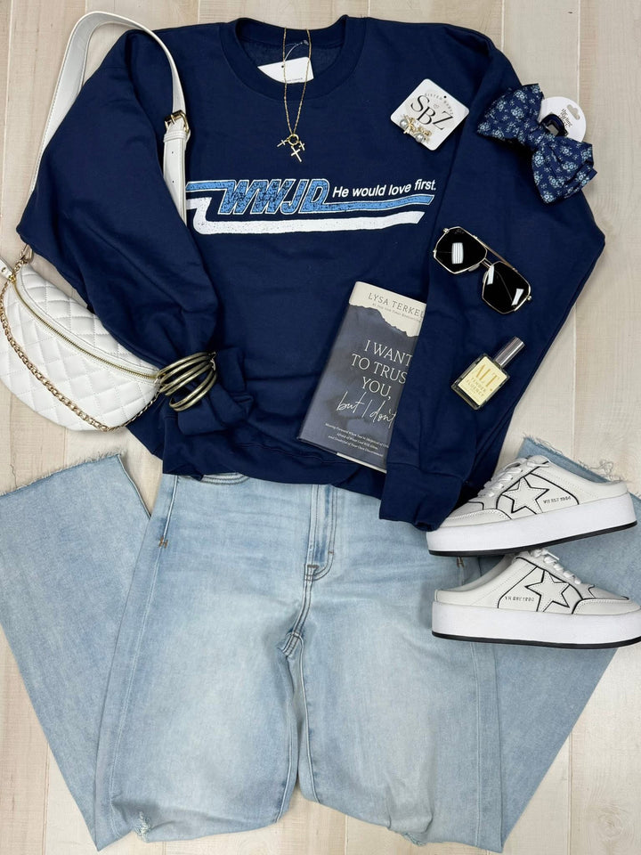 Vintage WWJD Skater Crewneck