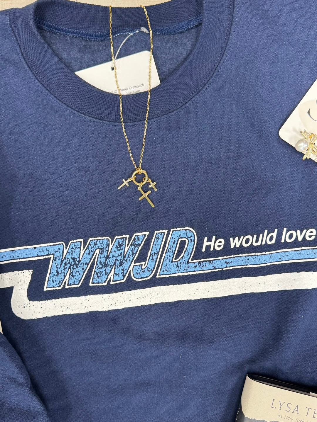 Vintage WWJD Skater Crewneck