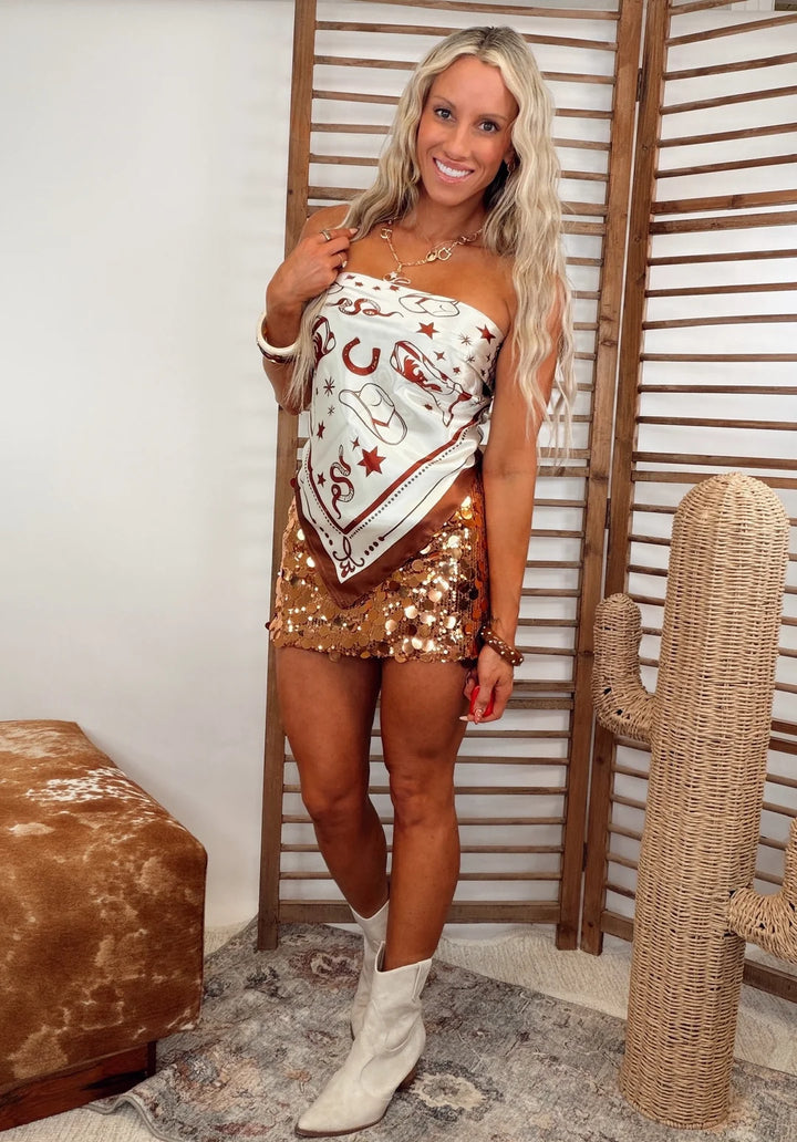 Ocean Breeze Disc Mini Skirt