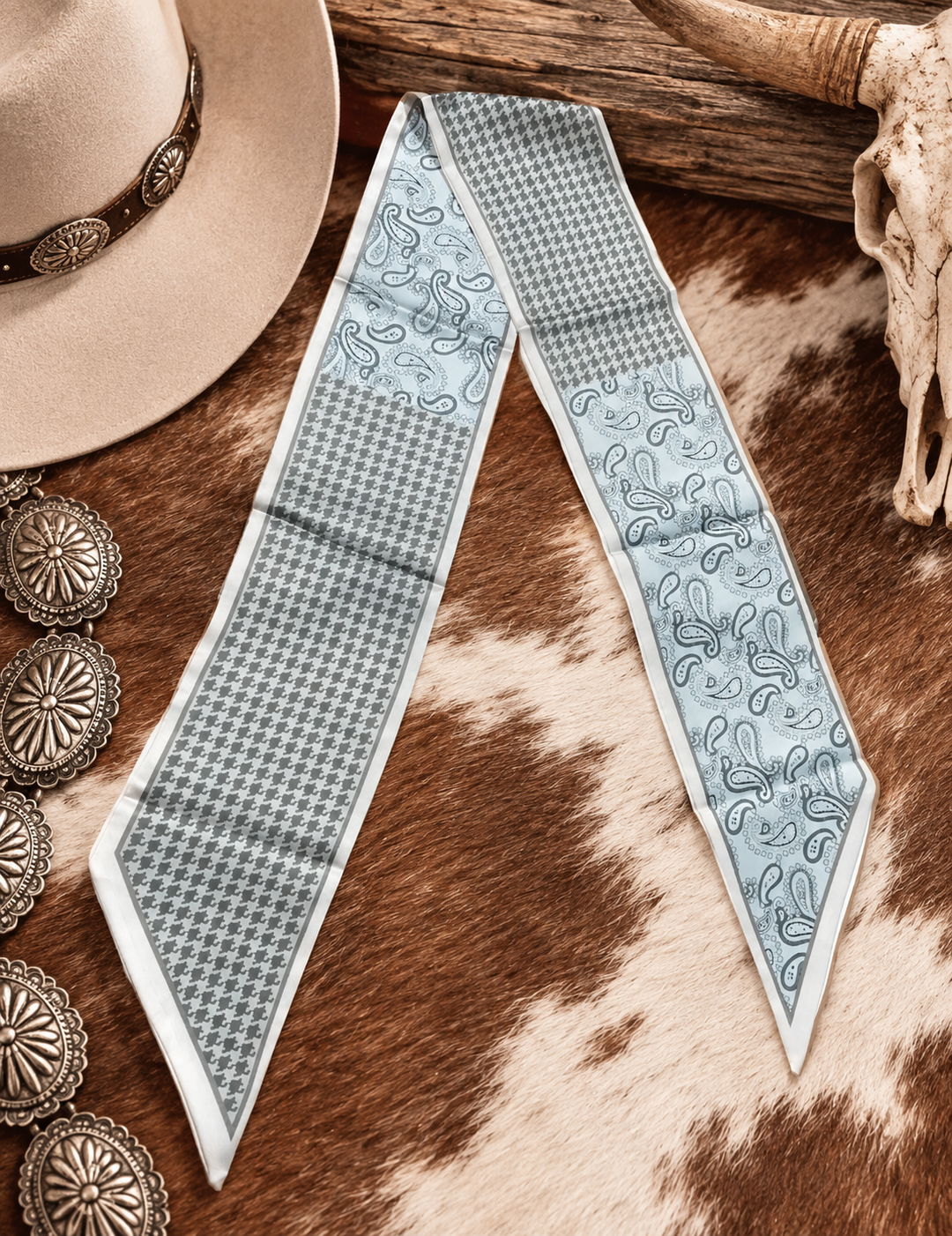 The Finishing Touch Twilly - Paisley & Houndstooth