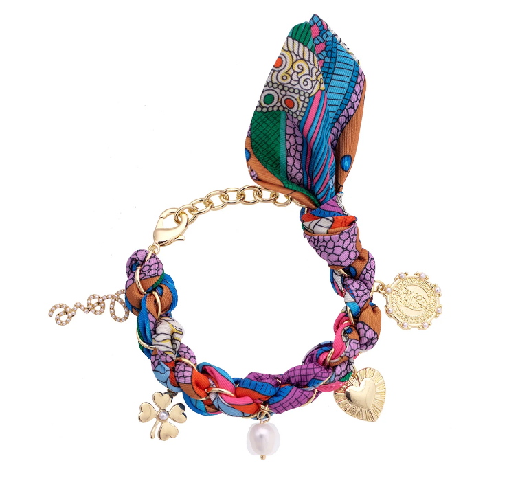 Noelle Ethiopian Cross Scarf Bracelet