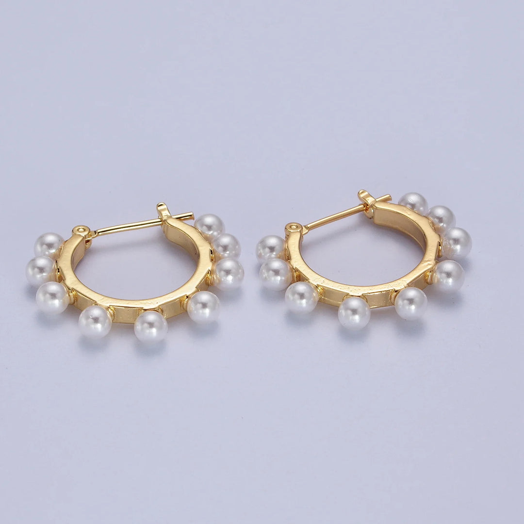 Round Shell Pearl Gold