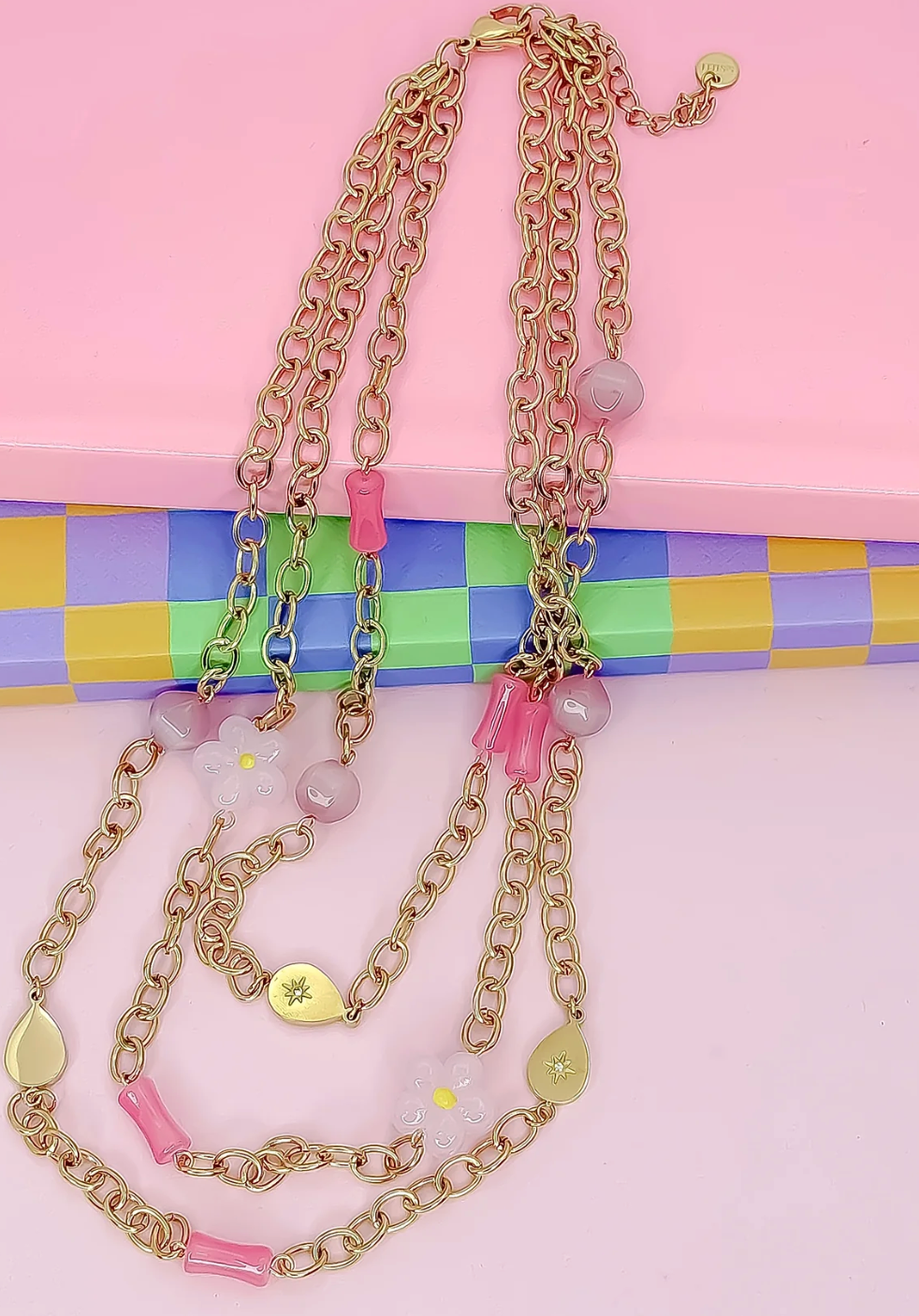 Flower Pop Layered Necklace