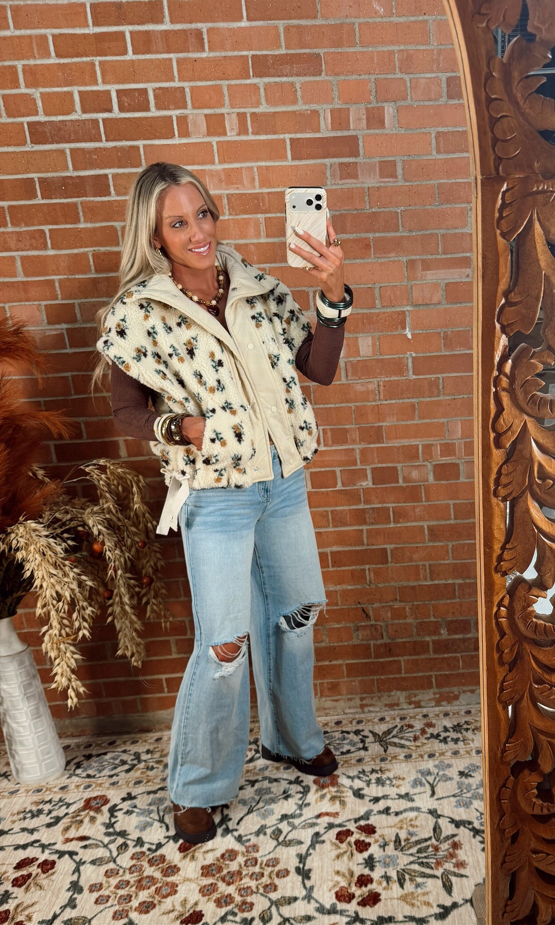 Frosted Meadow Sherpa Vest