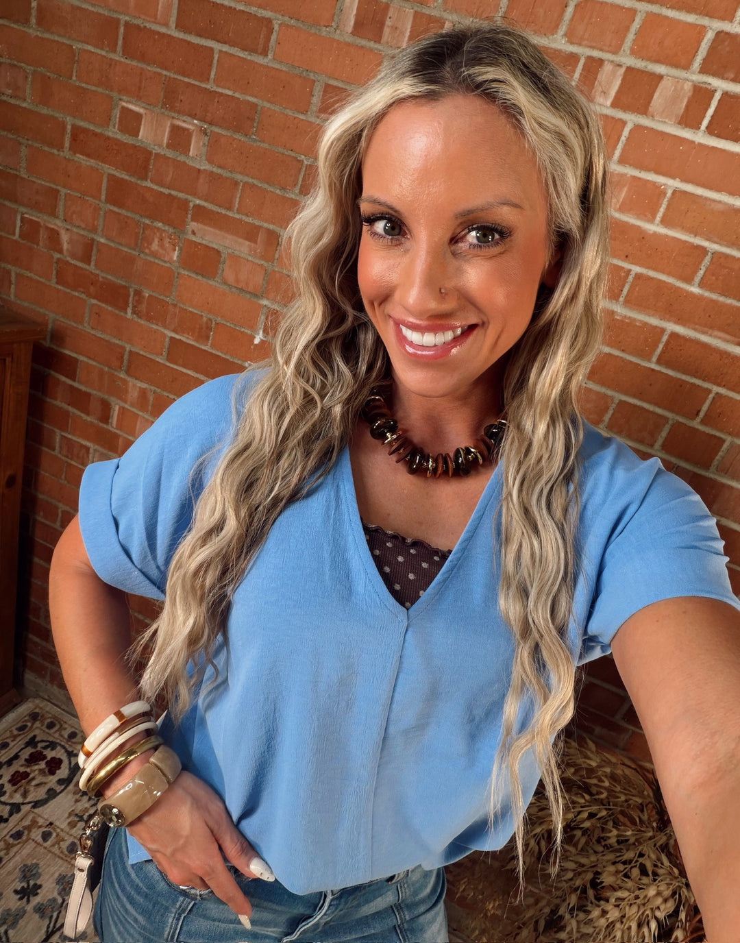 Southern Grace Top - Chambray