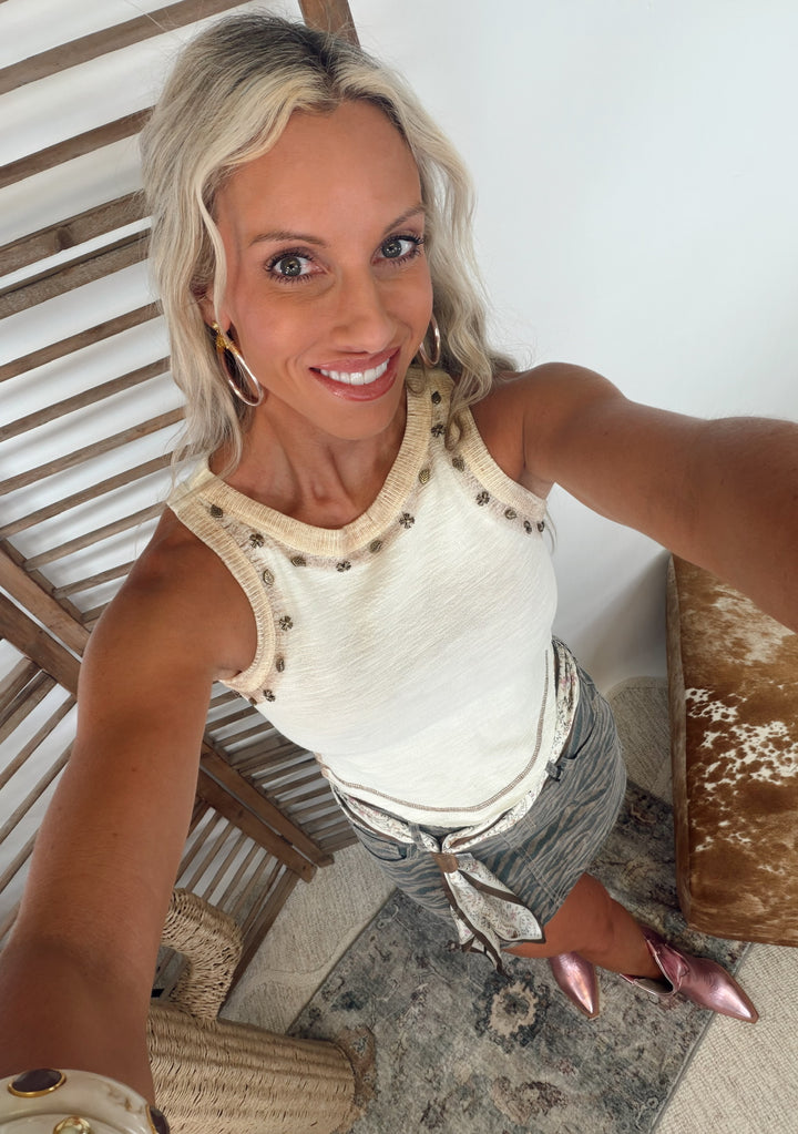 Subtle Statement Stud Tank