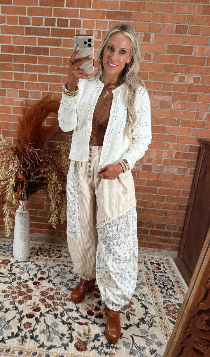 Lace & Grace Tie-Front Cardigan