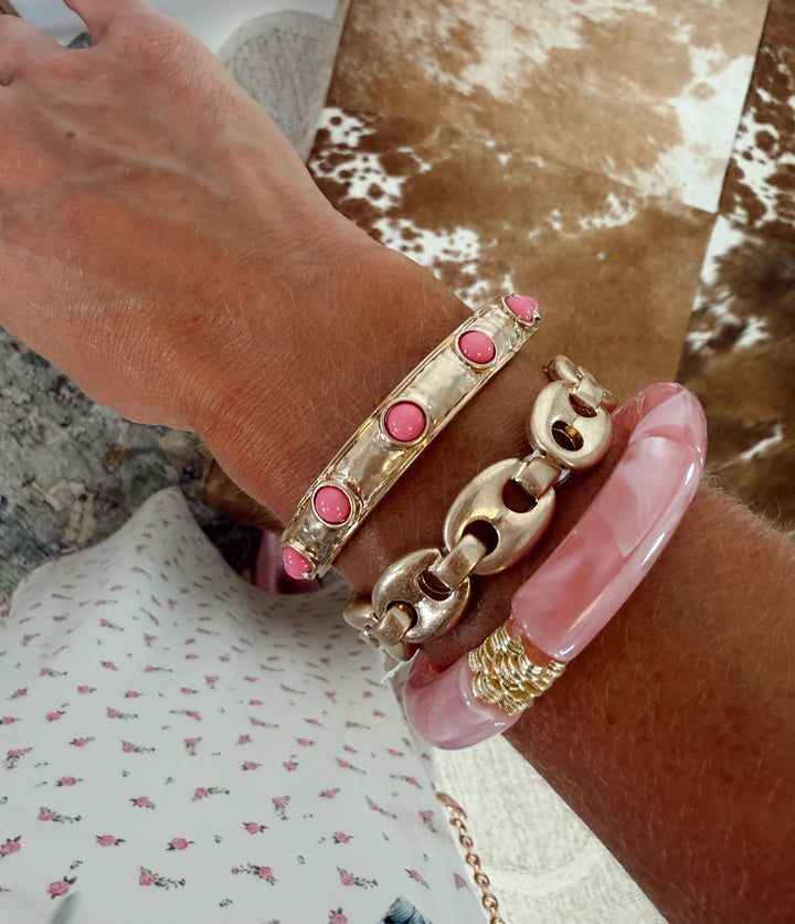 Vienna Stretch Bracelet - Pink