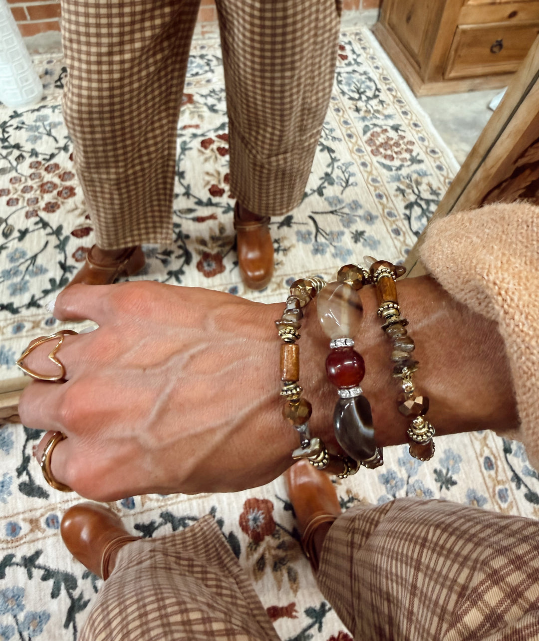 Boho Soul Wrap Bracelet - Rustic Brown