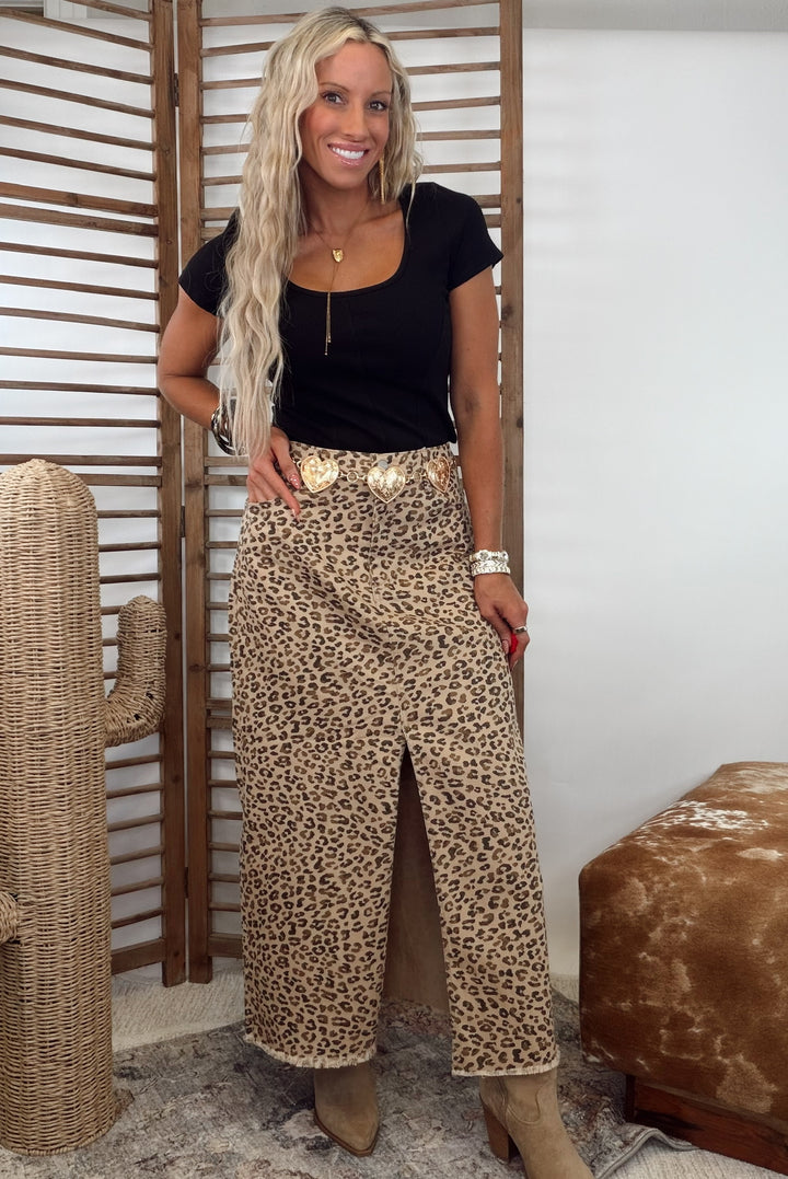 Run Wild Leopard Skirt