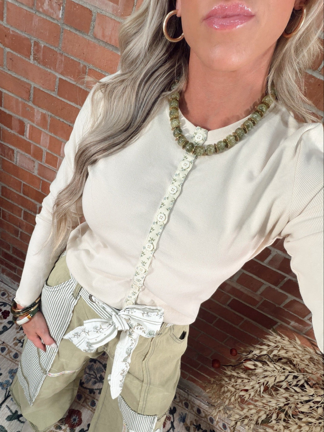Floral Garden Button Up Top