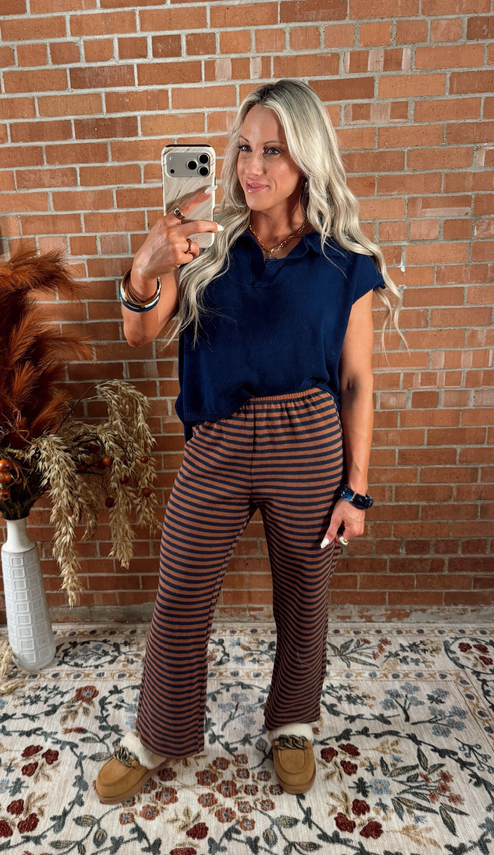 Worth Your Time Striped Knit Pants
