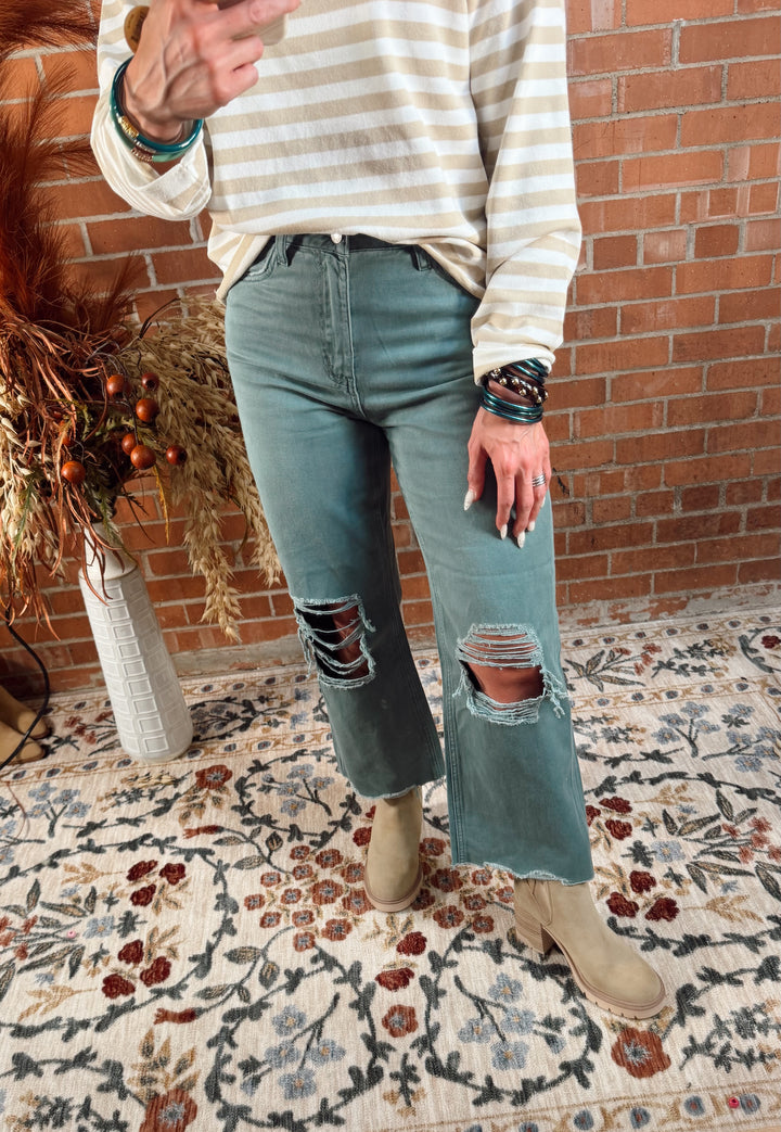 Kiss Of California 90's Vintage Crop Flare
