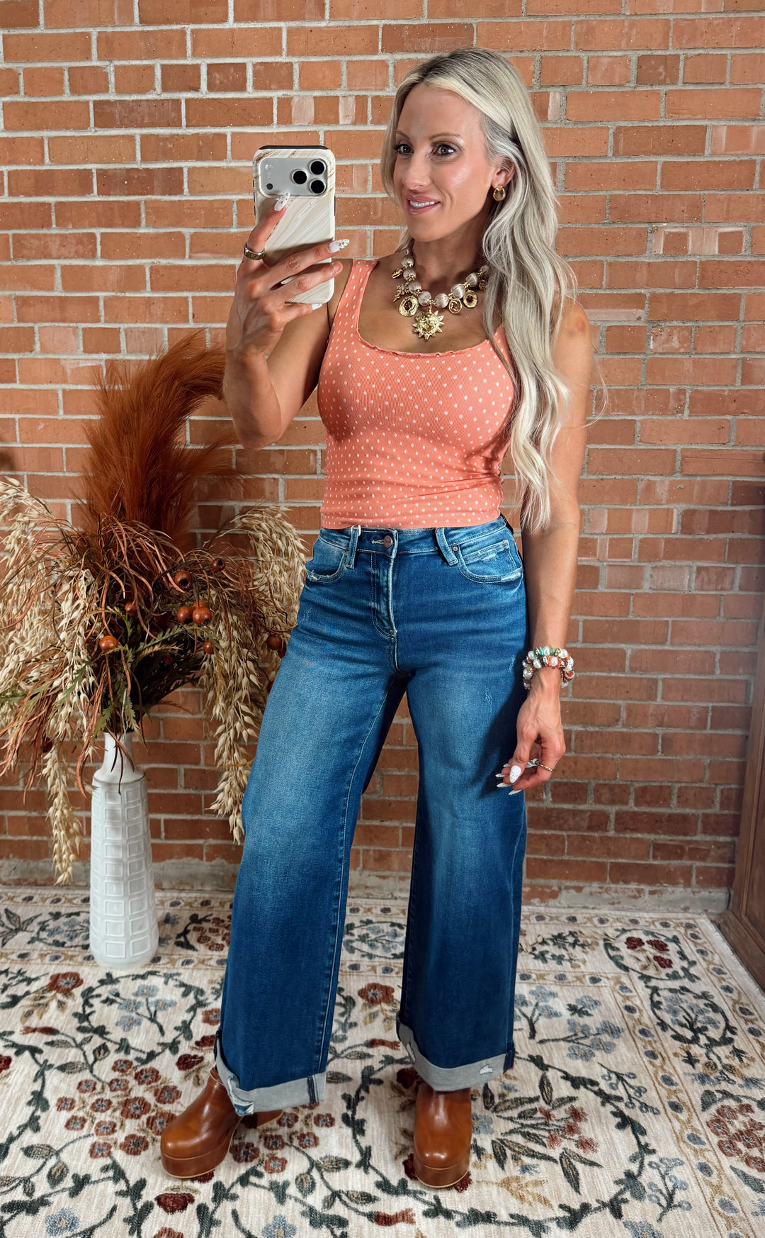 Sweet Spot Swiss Dot Tank - Terracotta