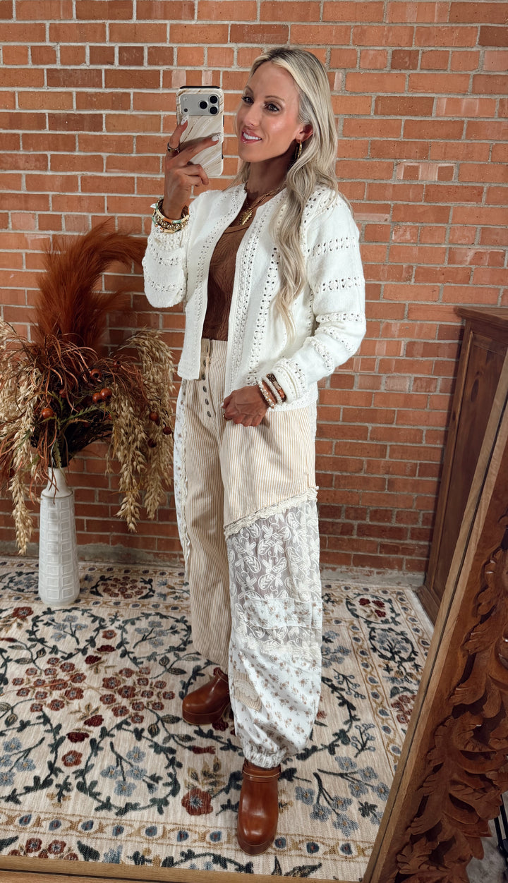 Lace & Grace Tie-Front Cardigan