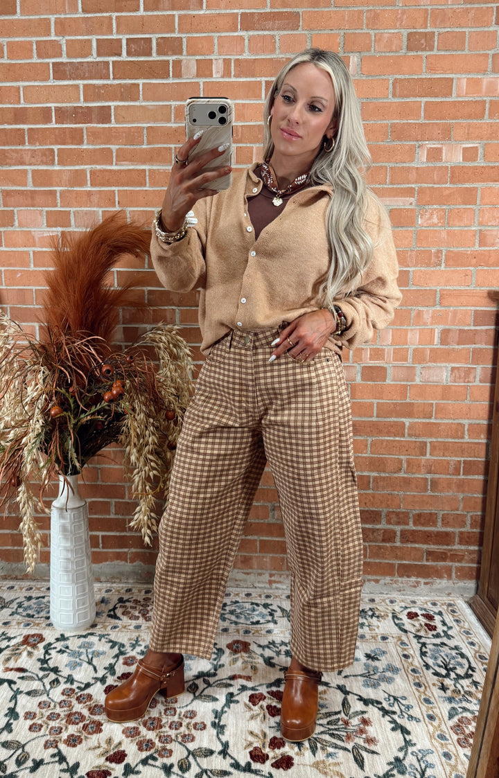 The Coffeehouse Check Pants