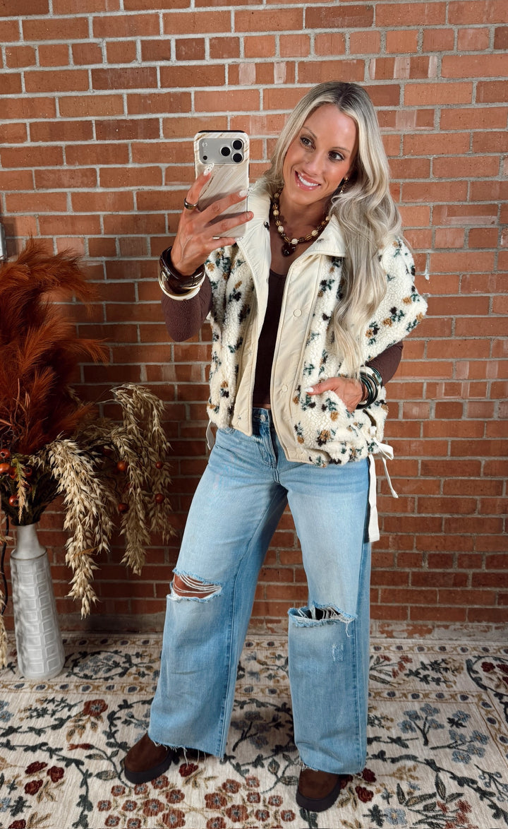 Frosted Meadow Sherpa Vest