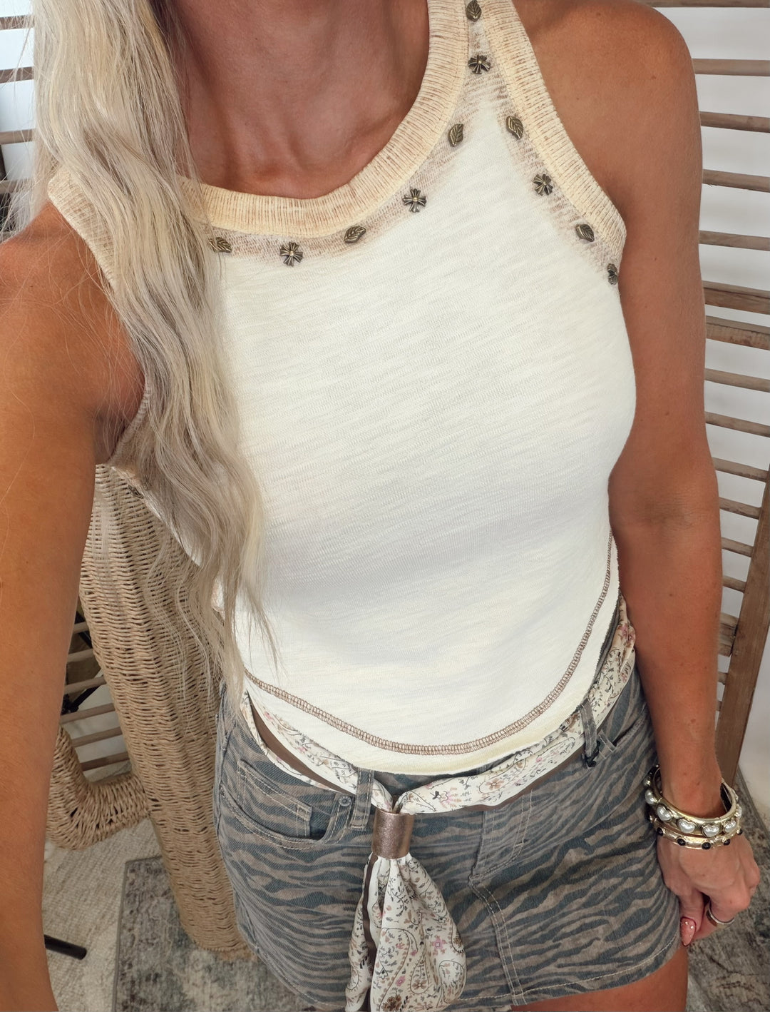 Subtle Statement Stud Tank